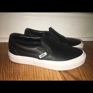 Black leather Vanz